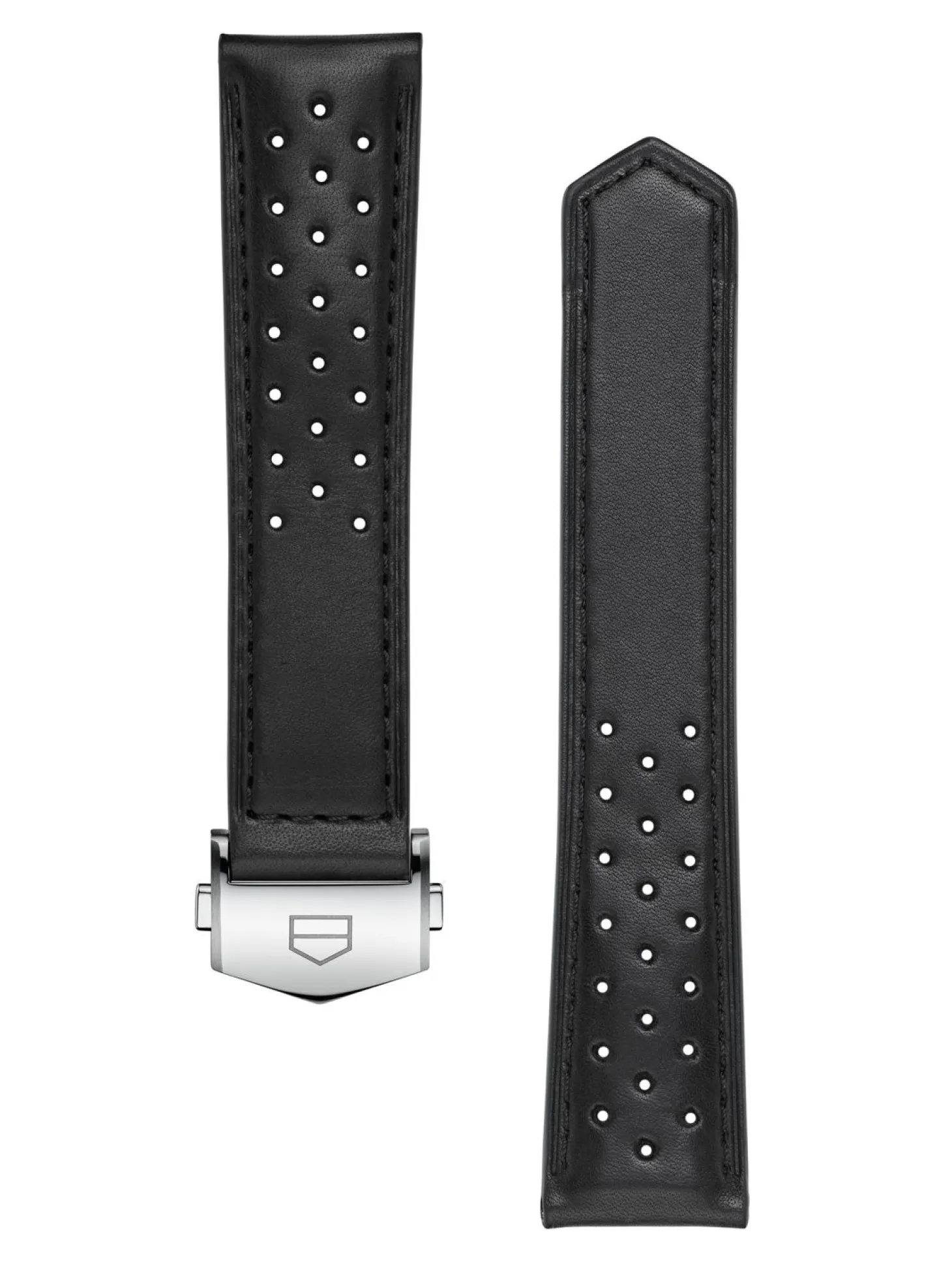 Accessories<TAG Heuer Carrera 39Mm Black Perforated Leather Strap
