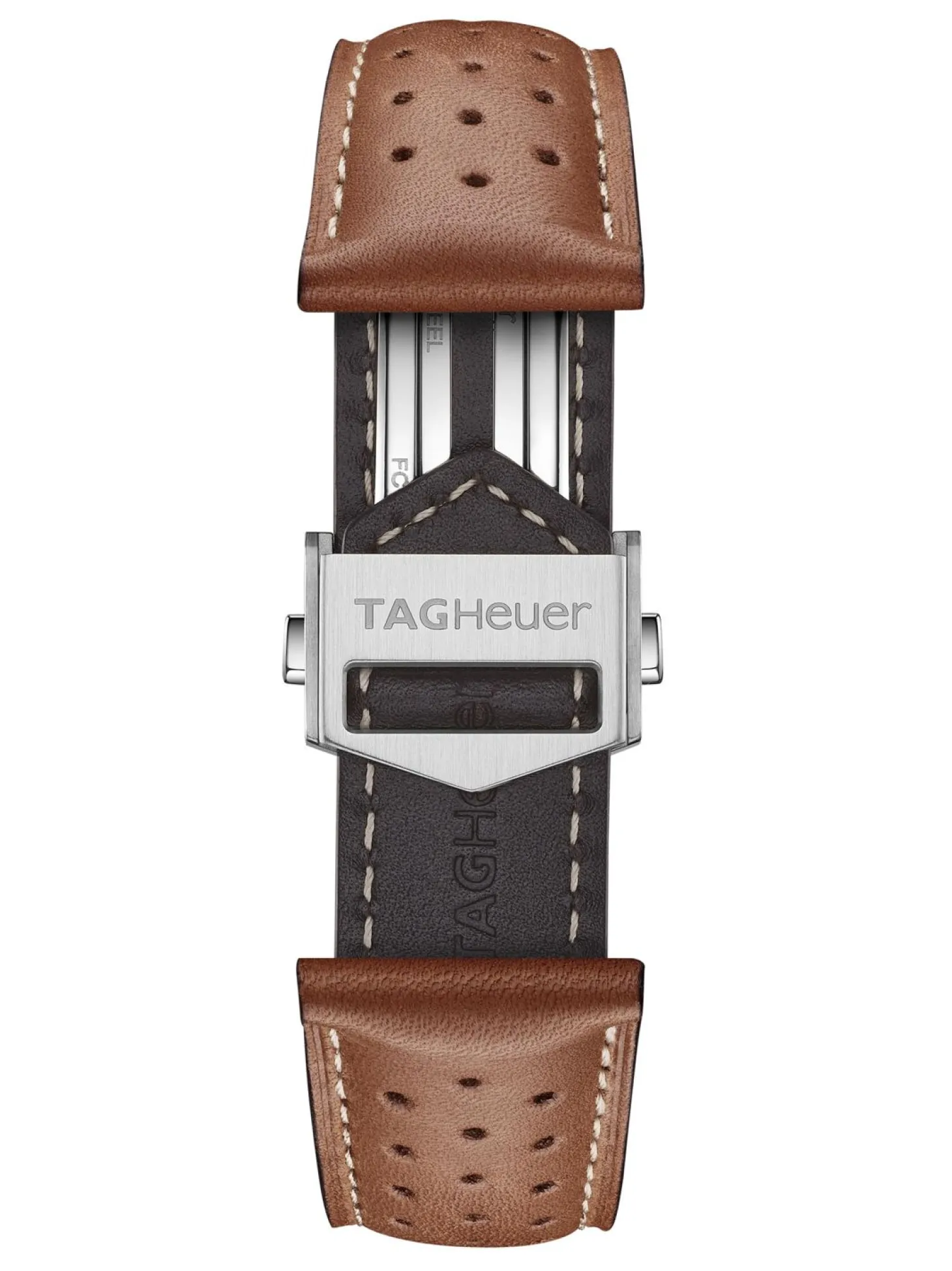 Accessories<TAG Heuer Carrera 39Mm Brown Perforated Leather Strap