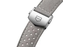Accessories<TAG Heuer Carrera 39Mm Grey Perforated Leather Strap